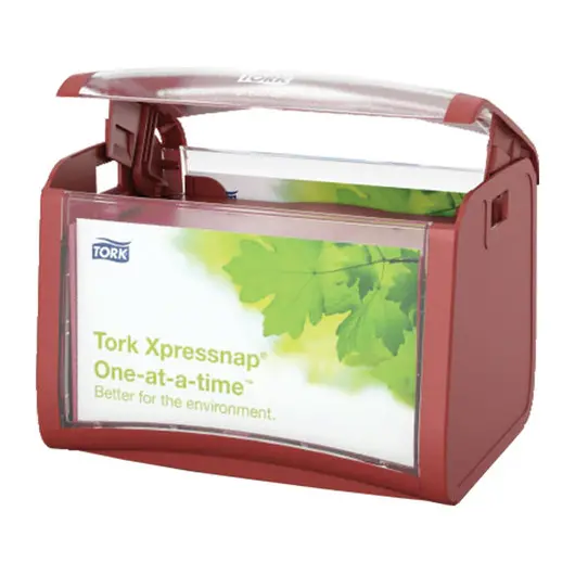 Диспенсер для салфеток настольный TORK (N4) Xpressnap, вмещает 200 шт. салфеток, красный, 272612, фото 4