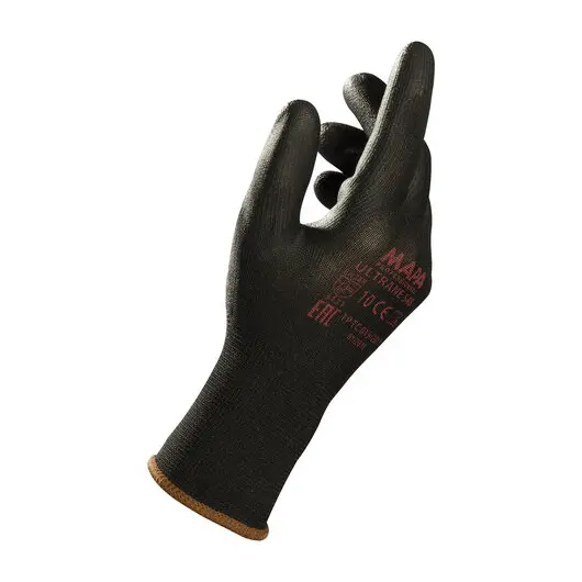 Перчатки нейлоновые MAPA Ultrane 548, полиуретановое покрытие (облив), размер 9 (L), черные, фото 2