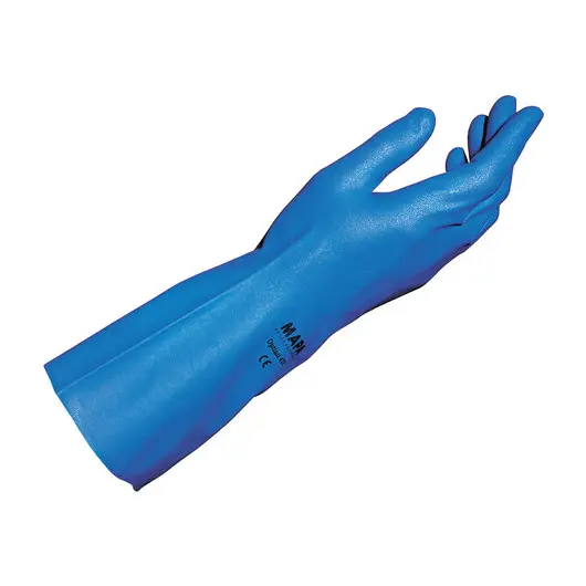 Перчатки нитриловые MAPA Optinit/Ultranitril 472, КОМПЛЕКТ 10 пар, размер 9 (L), синие, фото 2