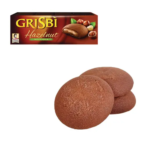 Печенье GRISBI (Гризби) &quot;Hazelnut&quot;, с начинкой из орехового крема, 150 г, 13829, фото 1