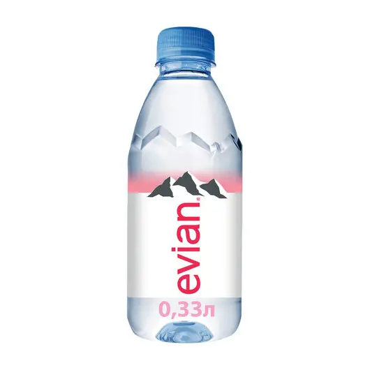 Вода негазированная минеральная EVIAN (Эвиан), 0,33 л, пластиковая бутылка, 13860, фото 1