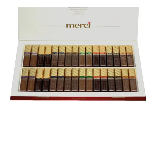 Конфеты шоколадные MERCI (Мерси), ассорти, 400 г, картонная коробка, 014419-95/61, фото 3