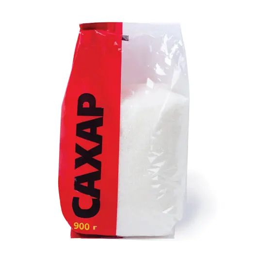 Сахар-песок 0,9 кг, полиэтиленовая упаковка, фото 1