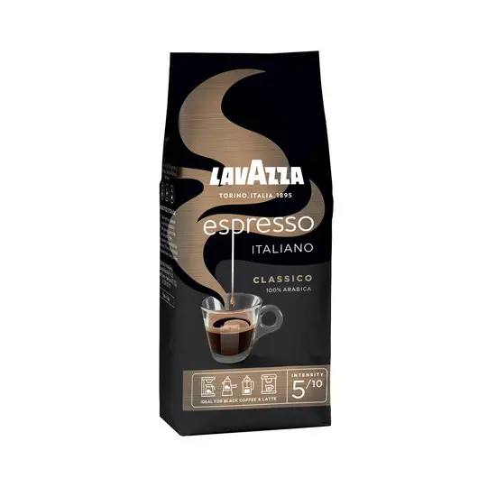 Кофе в зернах LAVAZZA (Лавацца) &quot;Caffe Espresso&quot;, натуральный, 250 г, вакуумная упаковка, 1886, фото 1