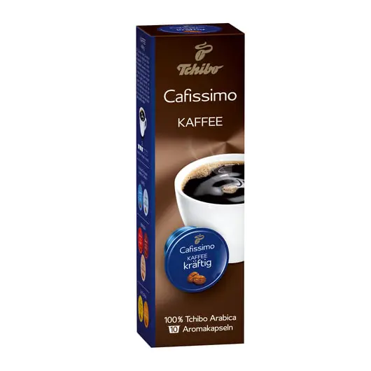 Капсулы для кофемашин TCHIBO Cafissimo Caffe Kraftig, натуральный кофе, 10 шт. х 7,8 г, EPCFTCKK07,8K, фото 1