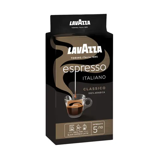 Кофе молотый LAVAZZA (Лавацца) &quot;Caffe Espresso&quot;, натуральный, 250 г, вакуумная упаковка, 1880, фото 1