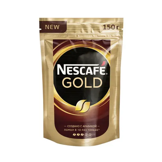 Кофе молотый в растворимом NESCAFE (Нескафе) &quot;Gold&quot;, 150 г, мягкая упаковка, 12326223, фото 1