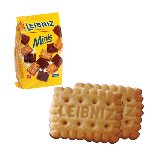 Печенье BAHLSEN Leibniz (БАЛЬЗЕН Лейбниц) &quot;Minis Choko&quot;, сливочное с шоколадом, 100 г, 7628, фото 1