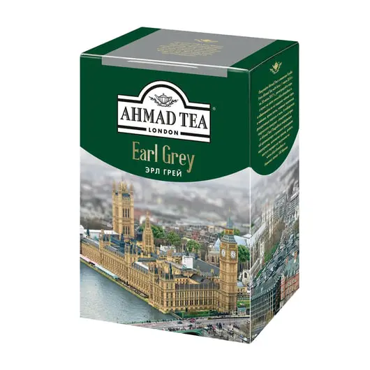 Чай AHMAD (Ахмад) &quot;Earl Grey&quot;, черный листовой, с бергамотом, картонная коробка, 200 г, 1290-012, фото 1