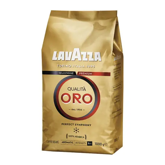 Кофе в зернах LAVAZZA (Лавацца) &quot;Qualita Oro&quot;, натуральный, 1000 г, вакуумная упаковка, 2056, фото 1