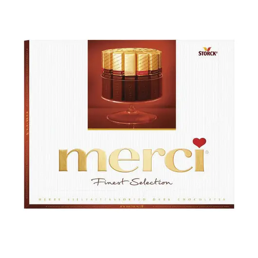 Конфеты шоколадные MERCI (Мерси), ассорти из темного шоколада, 250 г, картонная коробка, 015423-35/49/61, фото 3