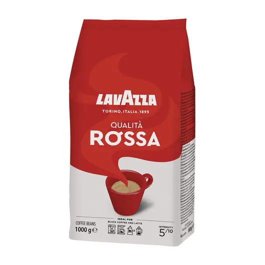 Кофе в зернах LAVAZZA (Лавацца) &quot;Qualita Rossa&quot;, 1000 г, вакуумная упаковка, 3638/3590, фото 1