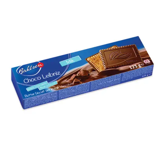 Печенье BAHLSEN (Бальзен) &quot;Choco Leibniz Milk&quot;, сливочное в молочном шоколаде, 125 г, 4386, фото 2