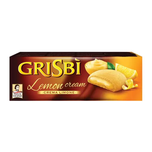Печенье GRISBI (Гризби) &quot;Lemon cream&quot;, с начинкой из лимонного крема, 150 г, 13828, фото 2