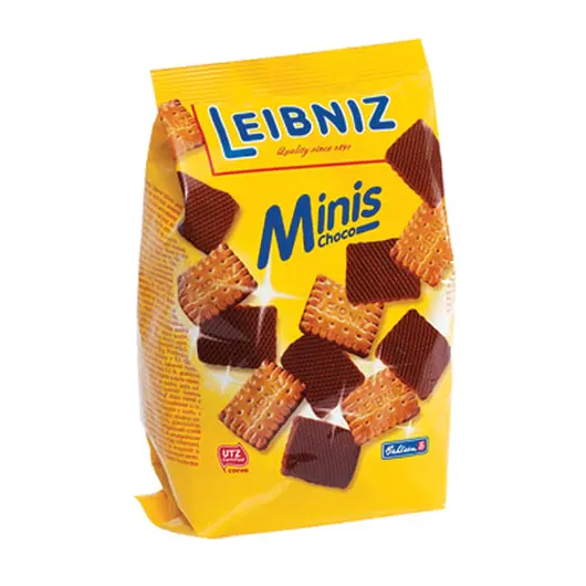 Печенье BAHLSEN Leibniz (БАЛЬЗЕН Лейбниц) &quot;Minis Choko&quot;, сливочное с шоколадом, 100 г, 7628, фото 2
