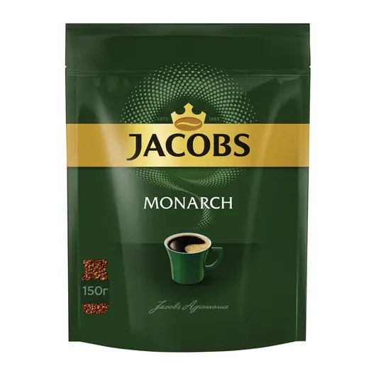 Кофе растворимый JACOBS MONARCH сублимированный, 150 г, мягкая упаковка, 34277, фото 1