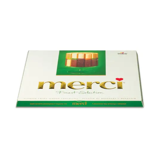 Конфеты шоколадные MERCI (Мерси), ассорти из шоколада с миндалем, 250 г, картонная коробка, 014457-20, фото 3