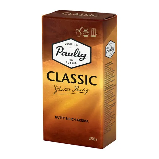 Кофе молотый PAULIG (Паулиг) &quot;Classic&quot;, натуральный, 250 г, вакуумная упаковка, 16277, фото 1