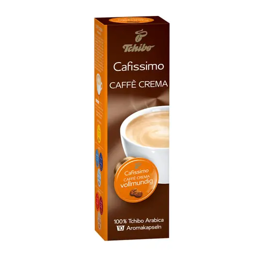 Капсулы для кофемашин TCHIBO Cafissimo Caffe Crema Vollmundig, натуральный кофе, 10 шт. х 8 г, EPCFTCCC0008K, фото 1
