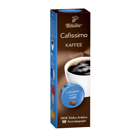 Капсулы для кофемашин TCHIBO Cafissimo Caffe Mild, натуральный кофе, 10 шт.х 7 г, EPCFTCKK07,8K, фото 1