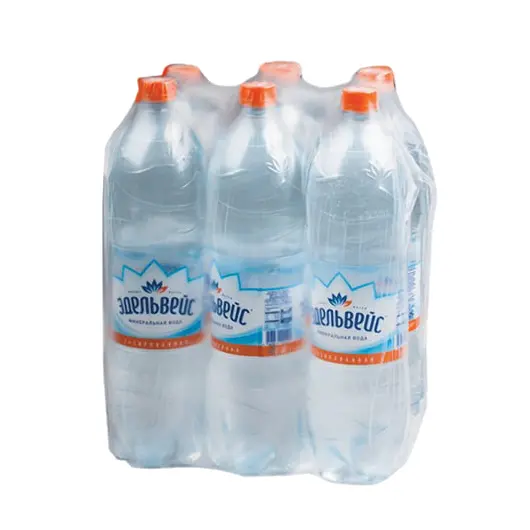 Вода ГАЗИРОВАННАЯ минеральная ЭДЕЛЬВЕЙС, 1,5 л, пластиковая бутылка, фото 2