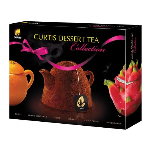 Чай CURTIS (Кёртис) &quot;Dessert Tea Collection&quot;, набор 30 пакетиков, ассорти (6 вкусов по 5 пакетиков), 58,5 г, 514375, фото 2
