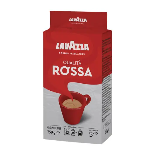 Кофе молотый LAVAZZA (Лавацца) &quot;Qualita Rossa&quot;, натуральный, 250 г, вакуумная упаковка, 3580, фото 1