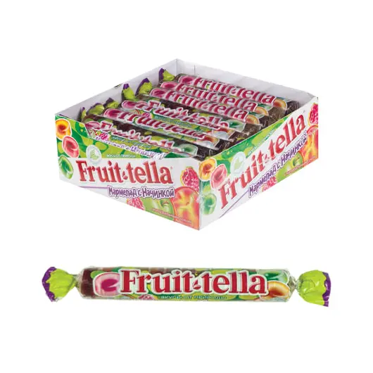 Жевательный мармелад FRUITTELLA (Фруттелла) с фруктовой начинкой, 52 г, бумажная упаковка, 42935, фото 1