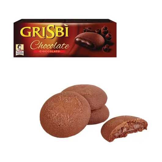 Печенье GRISBI (Гризби) &quot;Chocolate&quot;, с начинкой из шоколадного крема, 150 г, 13827, фото 1