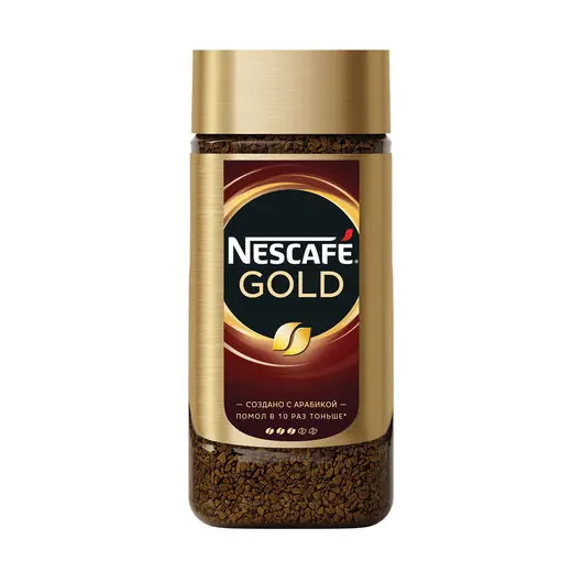 Кофе молотый в растворимом NESCAFE (Нескафе) &quot;Gold&quot;, сублимированный, 190 г, стеклянная банка, 12135508, фото 1