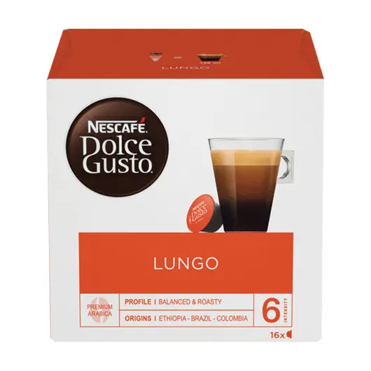 Капсулы для кофемашин NESCAFE Dolce Gusto Lungo, натуральный кофе 16 шт. х 7 г, 5219842, фото 3