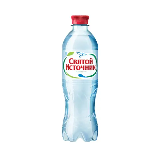 Вода ГАЗИРОВАННАЯ питьевая СВЯТОЙ ИСТОЧНИК, 0,5 л, пластиковая бутылка, фото 1