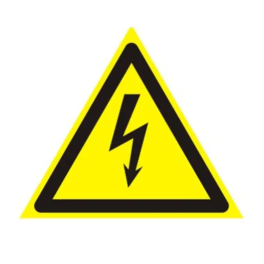 Знак предупреждающий &quot;Опасность поражения электрическим током&quot;, треугольник, 200х200х200 мм, 610007/W 08, фото 1