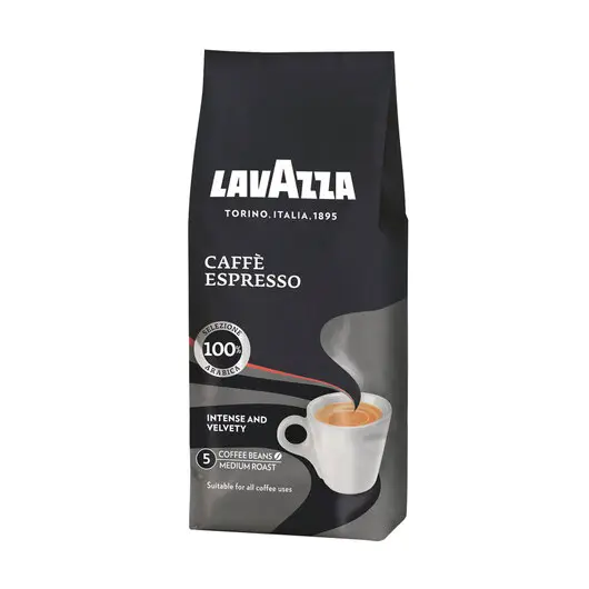 Кофе в зернах LAVAZZA (Лавацца) &quot;Caffe Espresso&quot;, натуральный, 250 г, вакуумная упаковка, 1886, фото 2