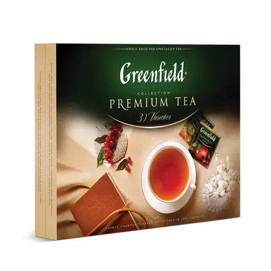 Чай GREENFIELD (Гринфилд), набор 30 видов, 120 пакетиков в конвертах, 231,2 г, 1074-08, фото 2