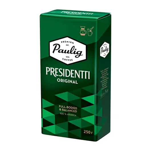 Кофе молотый PAULIG (Паулиг) &quot;President&quot;, натуральный, 250 г, вакуумная упаковка, 16567, фото 1