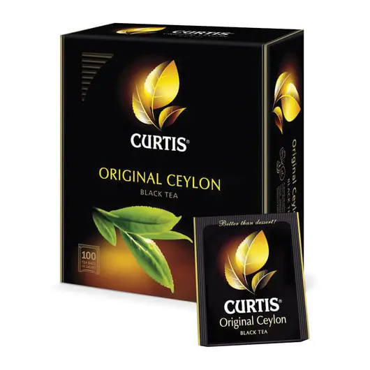 Чай CURTIS (Кёртис) &quot;Original Ceylon Tea&quot; (&quot;Ориджинал Цейлон Ти&quot;), черный, 100 пакетиков в конвертах по 2 г, 510619, фото 1