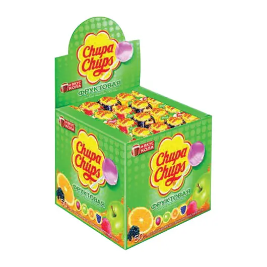 Карамель CHUPA CHUPS (Чупа-Чупс) фруктовая с соком + кола, 12 г, 61888, фото 2