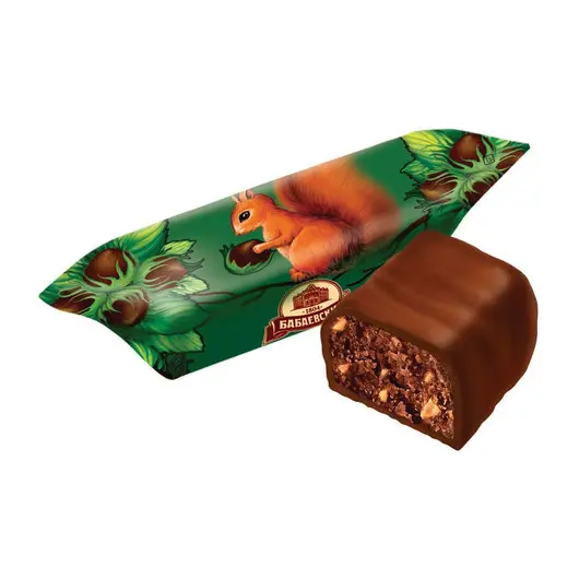Конфеты шоколадные БАБАЕВСКИЙ &quot;Белочка&quot;, 1000 г, пакет, ББ11385, фото 2