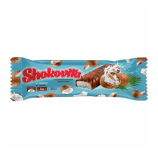 Конфеты шоколадные SHOKOVITA, нуга с кокосовой стружкой, 1 кг, ПР6856, фото 1