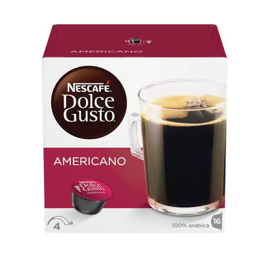 Капсулы для кофемашин NESCAFE Dolce Gusto &quot;Americano&quot;, натуральный кофе, 16 шт. х 10 г, 12115461, фото 2