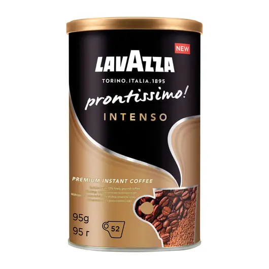 Кофе молотый в растворимом LAVAZZA (Лавацца) &quot;Prontissimo Intenso&quot;, сублимированный, 95 г, жестяная банка, 5331, фото 1