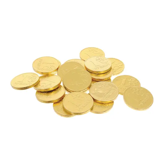 Шоколадные монеты МОНЕТНЫЙ ДВОР &quot;Рубль&quot;, 300 г (50 шт. по 6 г), в пластиковой банке, 25, фото 3