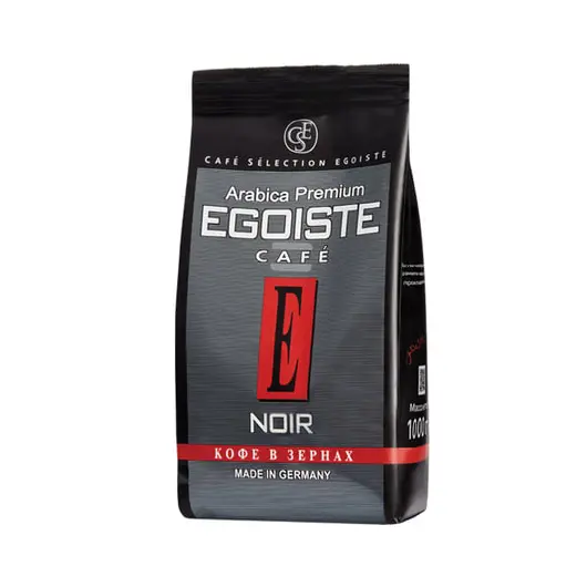 Кофе в зернах EGOISTE &quot;Noir&quot;, натуральный, 1000 г, 100% арабика, вакуумная упаковка, 12621, фото 1