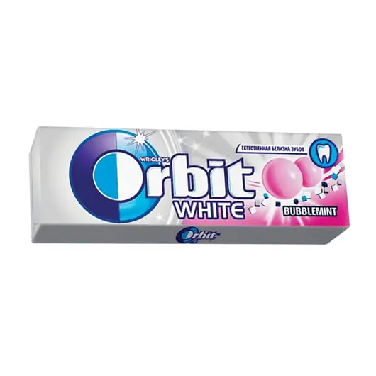 Жевательная резинка ORBIT (Орбит) &quot;Белоснежный&quot; Bubblemint, 10 подушечек, 13,6 г, 46141538, фото 1