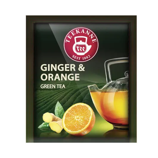 Чай TEEKANNE (Тиканне) &quot;Ginger&amp;Orange&quot;, зеленый, имбирь/апельсин, 300 пакетиков, 0306_4920, фото 1