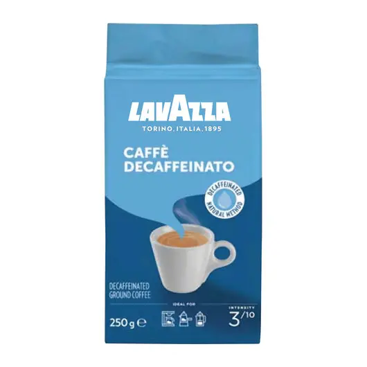 Кофе молотый LAVAZZA (Лавацца) &quot;Decaffeinato&quot;, без кофеина, 250 г, вакуумная упаковка, 1000, фото 1