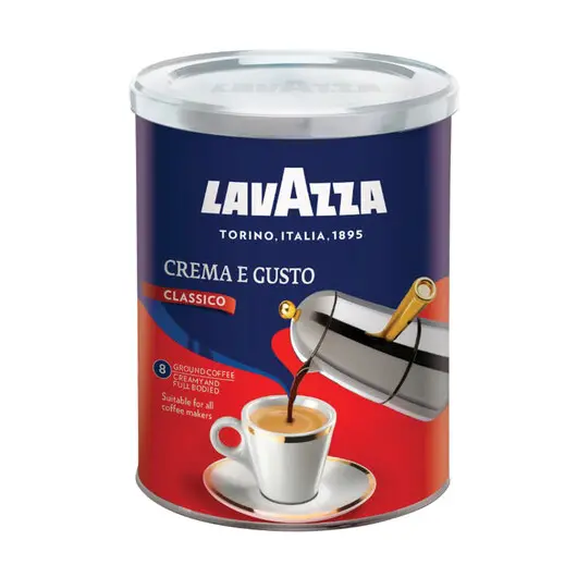 Кофе молотый LAVAZZA (Лавацца) &quot;Crema e Gusto&quot;, натуральный, 250 г, жестяная банка, 3882, фото 2