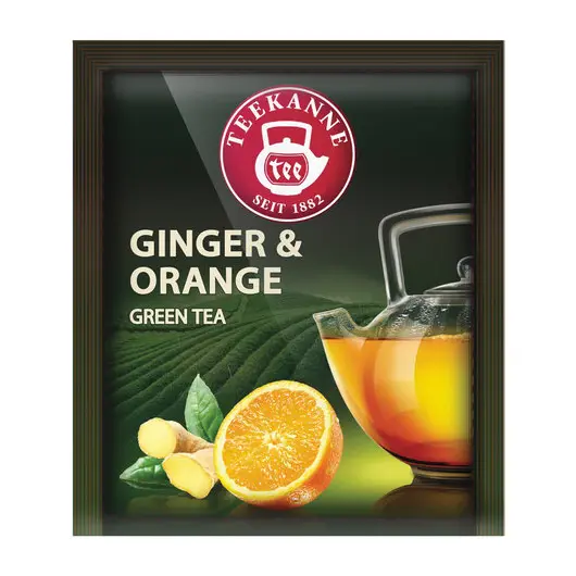 Чай TEEKANNE (Тиканне) &quot;Ginger&amp;Orange&quot;, зеленый, имбирь/апельсин, 20 пакетиков, 0306_3030, фото 2