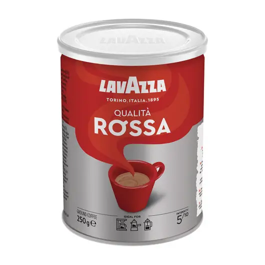 Кофе молотый LAVAZZA (Лавацца) &quot;Qualita Rossa&quot;, натуральный, 250 г, жестяная банка, 3593, фото 1